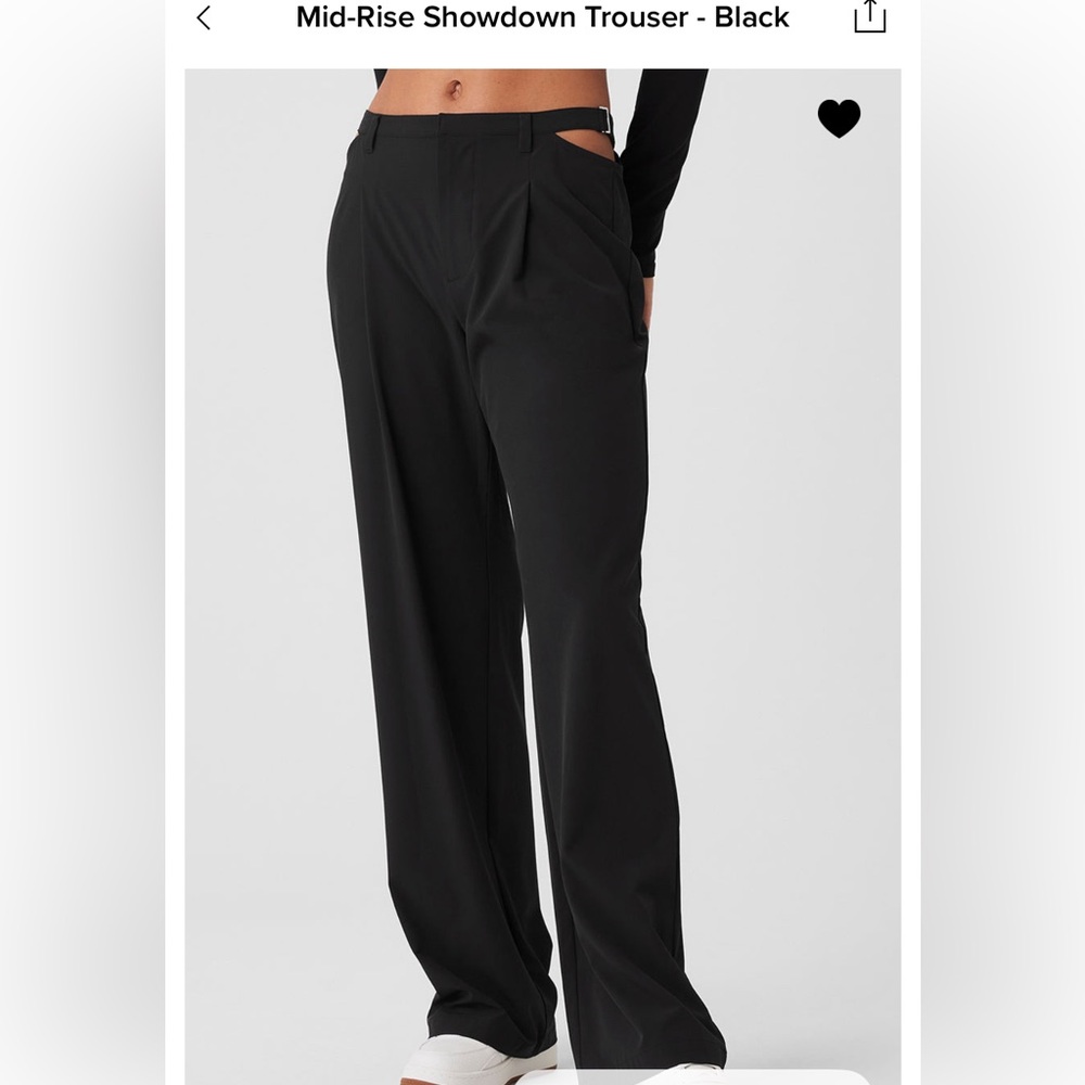 Alo yoga mid-rise showdown trouser in black - Picture 4 of 7